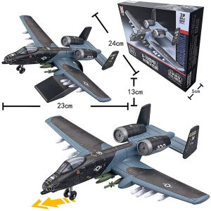 1:72 Creative Military Series Building Blocks New A-10 Thunderbolt II Support Attack Aircraft Model Toys For Kids Christmas Gift