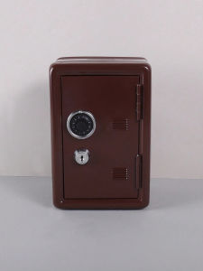 Hộp Tiết Kiệm Mini Có Khóa Kép & Khóa Chìa Hộp Đựng Đồ Cá Nhân Nhỏ Gọn Để Đựng Tiền Xu Tiền Mặt Trang Sức - Chất Liệu Kim Loại