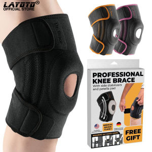 LAYOTO Basketball Knee Support Strap with Silicone Pad Breathable for Running Hiking Gym Fitness Knee Pads