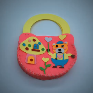 4 pcs Cartoon Handmade Bag DIY Cute Non-Woven Small Bag Gifts for Student Handmade Toys for Kid
