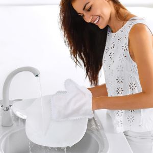 10/30/50PCS Dust Cleaning Gloves Non-woven Fish Scale Duster Cleaning Gloves Reusable Household Kitchen Gloves Clean Tools