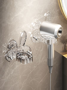 Bathroom Hair Dryer Bracket Storage Rack Punch-Free Hair Dryer Rack Hair Dryer Holder Handy Gadget Bean Bag Toilet