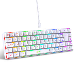 Bàn Phím Chơi Game Có Dây 69 Phím RGB Backlit Kiểu Tây Ban Nha Thiết Kế Nhỏ Gọn 68% Thiết Bị Cần Thiết Cho Nhân Viên Văn Phòng Và Game Thủ