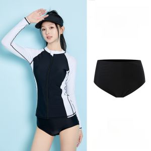 Womens Two-Piece Swimsuit Long Sleeve Wetsuit Quick Dry Snorkeling Suit Surfing Water Relay Costume Spring Summer Outdoor Activity
