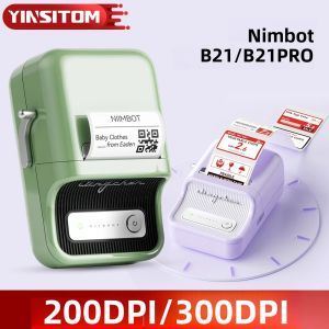 Niimbot B21 B21PRO Mini Máy In Nhãn Dính Không Dây Nhiệt Không Mực Máy In Nhiệt Di Động Cho Hình Ảnh Mã Vạch Giá Nhãn Dán 200/300dpi