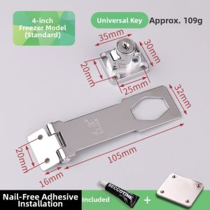 No-Drilling Theft-Proof Security Lock for Fridges Drawers