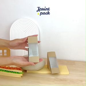 กล่องใส่แซนวิช กล่องใส่คอร์นด๊อก กล่องใส่เบอร์เกอร์ สีคราฟท์ (แพ็กละ 50100ใบ)