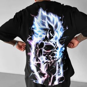 เสื้อยืดคอกลมแขนสั้นลายดราก้อนบอล โกคู ผ้าฝ้าย ระบายอากาศได้ดี สไตล์อเมริกัน สำหรับผู้ชายและผู้หญิง ใส่สบายในฤดูร้อน