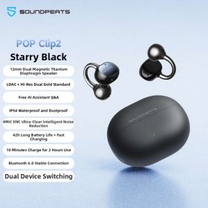 SoundPEATS | AI Translation Open-Ear Cuff Bluetooth Earbuds for Running Sports