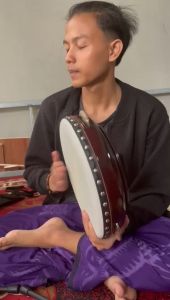 rebana kencer kuningan hadroh kayu mangga ukuran 30 model jepara