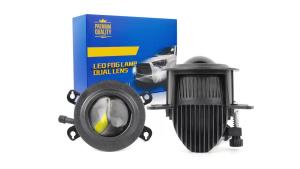 Đèn Sương Mù Bi LED 2.0 3.0 Inch Đa Năng Đèn Pha 12V Chiếu Xa Chiếu Gần 3 Màu Sắc Dành Cho Xe Toyota Honda Kia