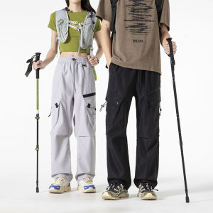 Spring Autumn Sport Pants Men Comfortable Breathable Loose Multi-pocket Sport Pant Hiking Running Fitness Casual Sport Long Pant