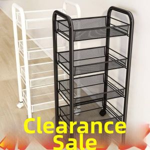 GUANGMANZHI | Narrow Space Bathroom Storage Rack Trolley Multilayer