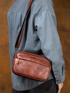 Mantime | Leisure Hand-Colored Leather Crossbody Bag
