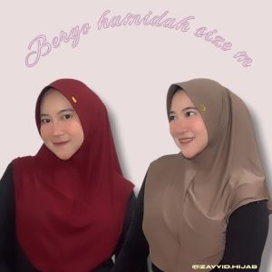 hijab instan bergo hamidah m jersey premium