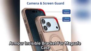 Ốp Lưng Magsafe Armor Invisible Bracket Dành Cho iPhone Pro Max Plus - Có Giá Đỡ Sạc Không Dây Từ Tính Tương Thích Với Các Model Từ 12 Đến 17