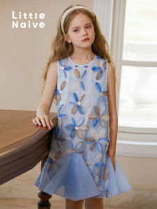 Little Naive | Summer Sleeveless Flower Mesh Dress