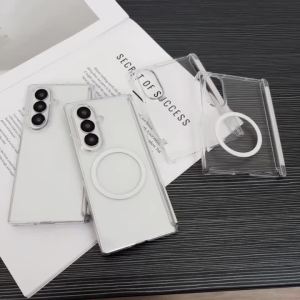 szhaiyu | Shockproof Luxury Phone Case For Samsung Galaxy Z Fold 8 7 6 5 4 Fold8 Ultra Fold7 Fold6 Magnetic Transparent Hard Acrylic Cover