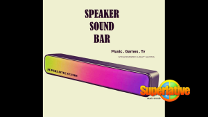 SOUND BAR SPEAKER Hi-Fi SURROUND SOUND GAMES MUSIC TV SYNCHRONISED LIGHT SHOW