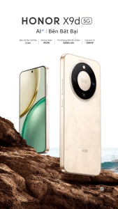 [ƯU ĐÃI MỞ BÁN] Điện Thoại Honor X9d 5G 12GB + 256GB Chip Snapdragon 6 Gen 4 Pin 8300 mAh Kháng Nước IP69K Bảo Hành 24 Tháng