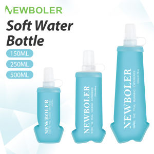 NEWBOLER 150/250/500ml Outdoor Collapsible Silicone Bite Size Water Bottle Running Camping Hiking Travel Convenient Water Bottle