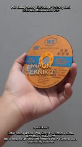 1 BOX ISI 20 BIJI WD 4" Batu Gurinda Gerinda Potong Besi Stainless Alumunium
