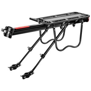 DEROACE | Bicycle Rear Carrier Rear Rack Mountain Bike Bag Support Quick-Release