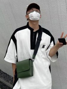 Retro Japanese Neutral Style Large Capacity Commuter Backpack Single Shoulder Mens Bag Street Delivery Mobile Phone Box Bag