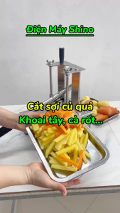 Máy thái củ quả con chì dập tay inox 304 với các cỡ 7mm 10mm 14mm