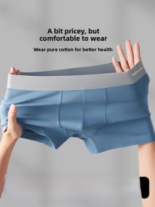 miiow | Mens Cotton Underwear Breathable Lightweight Loose Boxer Shorts Antibacterial Large Size Comfortable Spring Summer Briefs