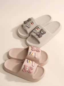 Dép Đi Trong Nhà Mùa Hè Dễ Thương Hoạt Hình Gấu Cho Cặp Đôi Đế Mềm Chống Trượt EVA Dép Đi Trong Nhà Cho Nam Và Nữ