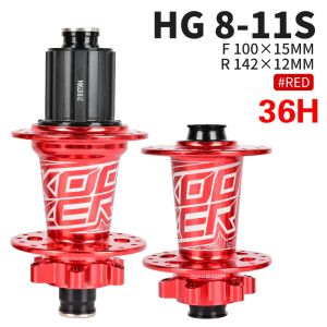 Bicycle Hubs KOOZER XM490 Mountain Bike Hubs 6 Pawl 72 Click 28 32 36H Holes HG SX NX 8-12 Speeds 26 27.5 29 Inches Rear Hubs
