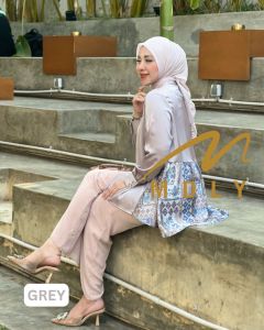 (8x) MDLY DHINY Baju Kemeja Atasan wanita Silk terbaru Dhiny Shirt by Mdly. Nazra Sha