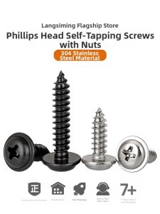 LANGSIMING | Cross Head Self-tapping Black Stainless Steel Screws