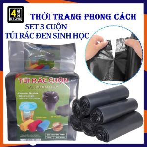 SET 3 Cuộn Túi Đựng Rác Đen Nhiều Size - Bao Rác Đen Sinh Hoc Tự Phân Hủy Bảo Vệ Môi Trường - Bịch Nilon Bọc Rác Tiện Dụng