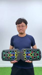 Khung Tập Chống Đẩy Có Vạch Kẻ Màu Phân Vùng Tập Các Cơ Chuyên Nghiệp Dụng Cụ Tập Thể Hình Tại Nhà Có Hướng Dẫn