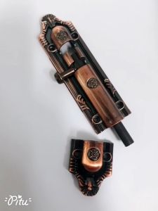 SENDAI กลอนประตู กลอนหน้าต่าง ลายพฤกษา ขนาด 4"และ 6 สีรมดำ