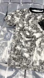 Áo thun nam cổ tròn in họa tiết chữ nổi chất vải nhung rách nhẹ co giãn 4 chiều mấu mới nhất