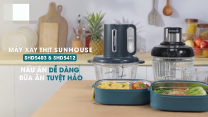 Máy Xay Thịt 2L Sunhouse SHD5412 - Công Suất 300W 2 Cối Thủy Tinh Cao Cấp 2 Chế Độ Xay Tiện Lợi