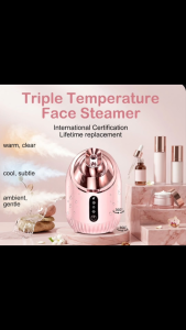3-in-1 Triple Temperature Face Steamer | Professional Hot & Cool Nano Ionic Facial Spa Mist for Deep Pore Cleansing