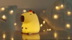 【HCM】Đèn Ngủ Capybara LED - Đèn ngủ Capybara cảm ứng cute silicon điều chỉnh độ sáng decor quà tặng bạn gái sinh nhậ