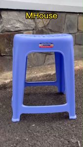 Ghế nhựa cao oval Duy Tân chân đế chống trượt kích thước 40.2 x 36.7 x 46.3 cm