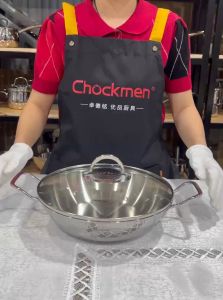 Chảo xào CHOCKMEN 26cm chảo xào inox chảo inox đa năng chảo inox sâu lòng kèm vung chảo cao cấp