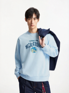 Jack Jones | NBA Team Collab Golden State Embroidered Print Round Neck Sweater