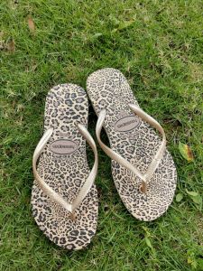 Havaianas 2024 New Havana Summer Beach Anti-slip Soft Bottom Leopard Print Womens Thong Slippers Casual Flat Heel Rubber Sole