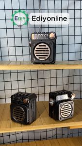 【 Mini Radio With Antenna 】 Rechargeable Retro Speaker FM SW AM Bluetooth USB TF Card MP3 Player LED Torchlight Flashlight Powerful Bass Portable Wireless Pocket 收音机 PuXing Flash Torch light