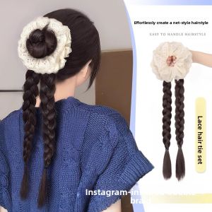 MONLEYTA | Long Twisted Braid Fake Hair for Women Realistic Hot Girl Spicy Braided Pigtails Trendy Knotted Hair Extensions Manlieta Brand