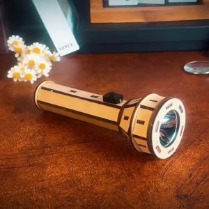 STEAM DIY Wooden Puzzle Sets Handmade Electric Flashlight Kid Physical Toys Parent-Child Interaction Security Cute Shape