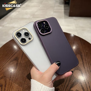 KISSCASE Ultra thin Skin-feeling Matte Transparent Bare Metal Case For iPhone 14 Pro Max Phone Case New Lens Full Bag Drop proof For Apple iPhone 13 ProMax 12 Cover