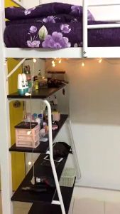 🇲🇾 🔥Hot Selling🔥 3V AH904 Aloha Single Loft With Study Desk / Katil Besi loft + Meja + Rak - Single bed